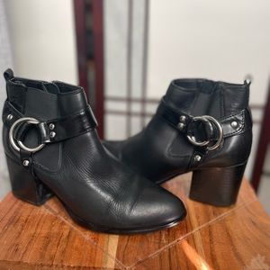 Marc Fisher Black Booties 7.5 with buckle